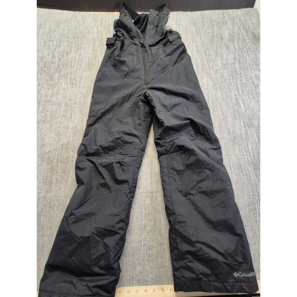Columbia women's LG (14/16) Black insulated snow/winter bib overalls adjustable
